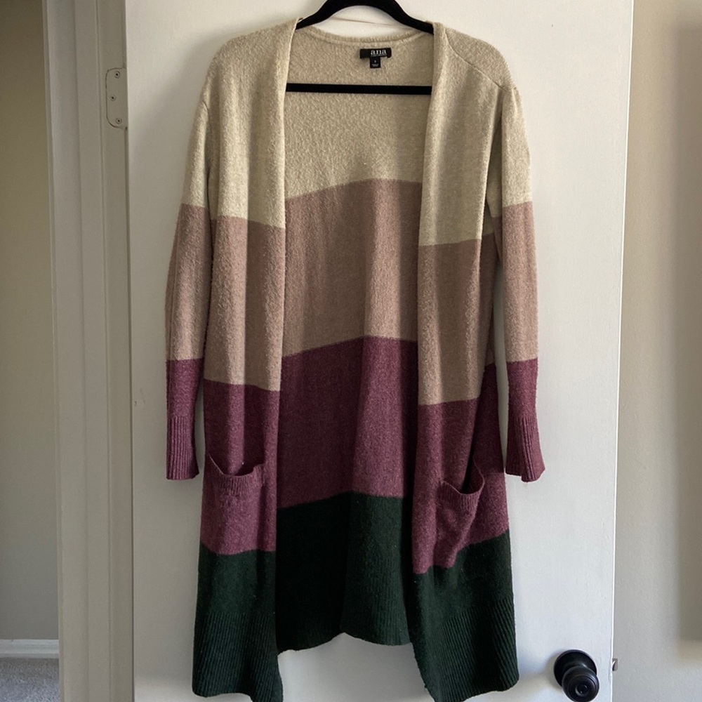 Long Striped Cardigan. Size S